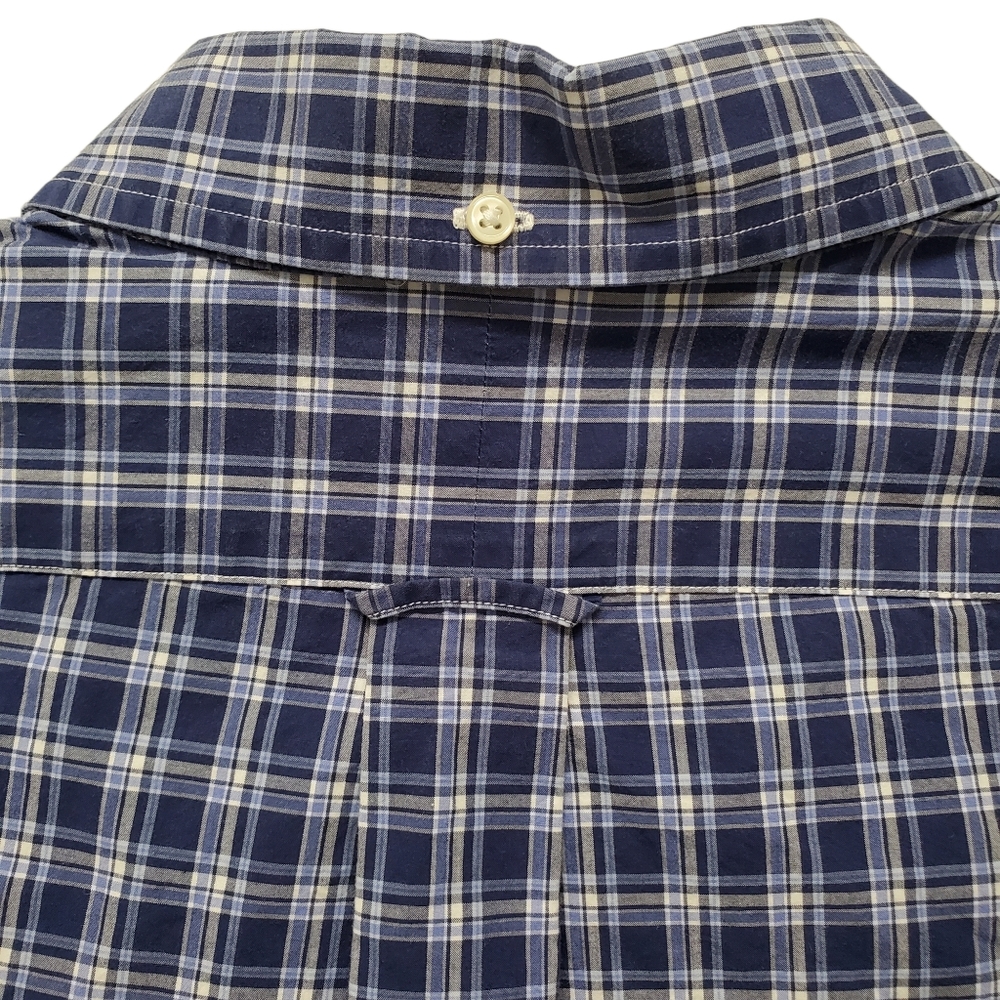 Ralph Lauren Men's Long Sleeve Button Down Shirt Pocket Blue Plaid Cotton XL - Picture 8 of 16